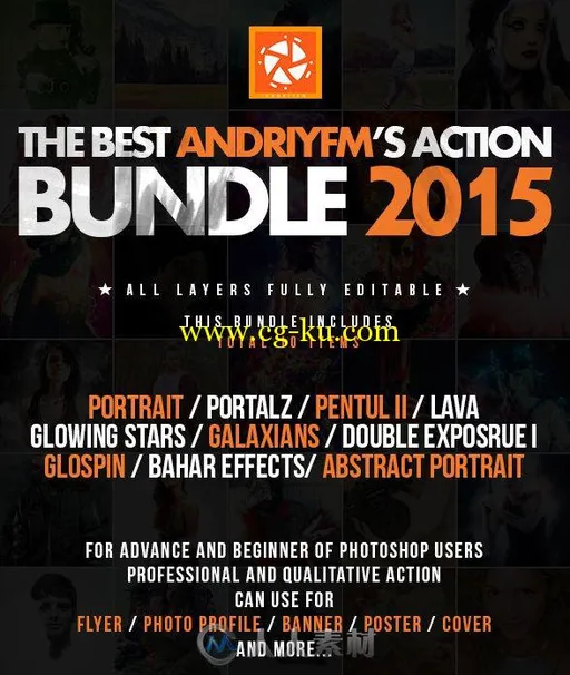 唯美人物图像处理特效合集PS动作The Best AndriyFM Action Bundle 2015的图片1