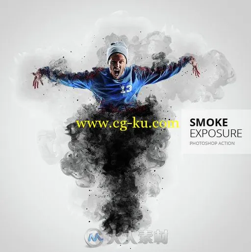 个性烟雾人物图像处理特效PS动作graphicriver-14884185-smoke-exposure-photoshop-...的图片1