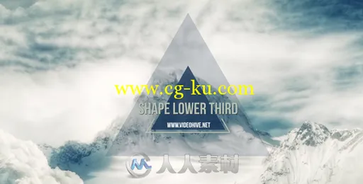 经典图形横栏标题动画AE模板 Videohive Shape Lower Third 11187308的图片1