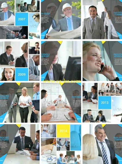 企业公司业绩业务宣传动画AE模板 Videohive Clean Corporate Multi Video Slidesho...的图片1