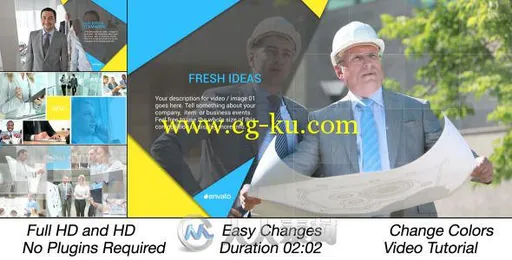 企业公司业绩业务宣传动画AE模板 Videohive Clean Corporate Multi Video Slidesho...的图片2