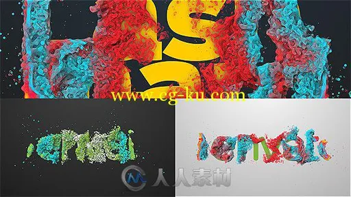 多彩珊瑚质感特效Logo演绎动画AE模板 Videohive Coral Logo 15019463的图片1