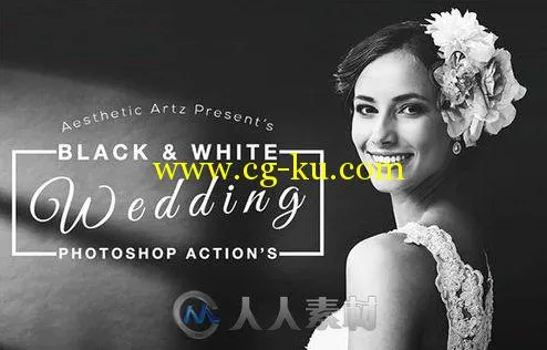 唯美黑白结婚照片处理特效PS动作319360-Black-White-Wedding-Actions的图片1