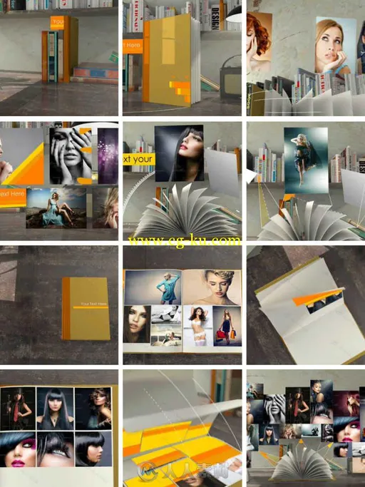 超酷写真书籍相册动画AE模板 Videohive Photobook Animation Pro 7668951的图片1