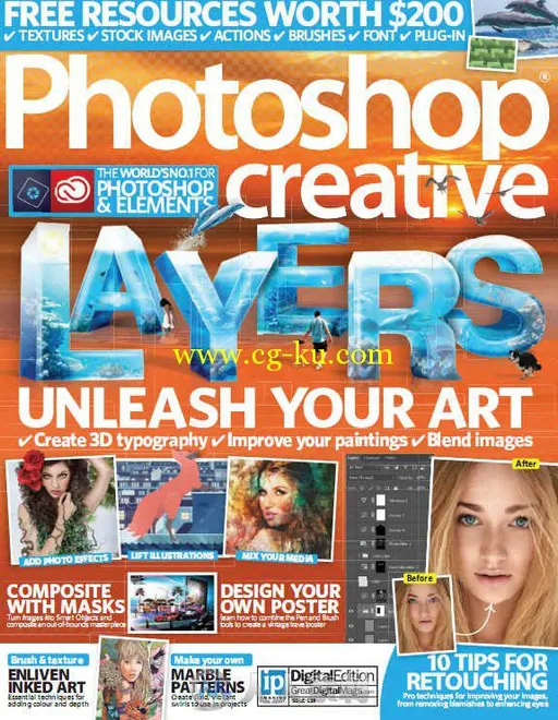 Photoshop创意杂志2016年第138期 PHOTOSHOP CREATIVE ISSUE 138 2016的图片1