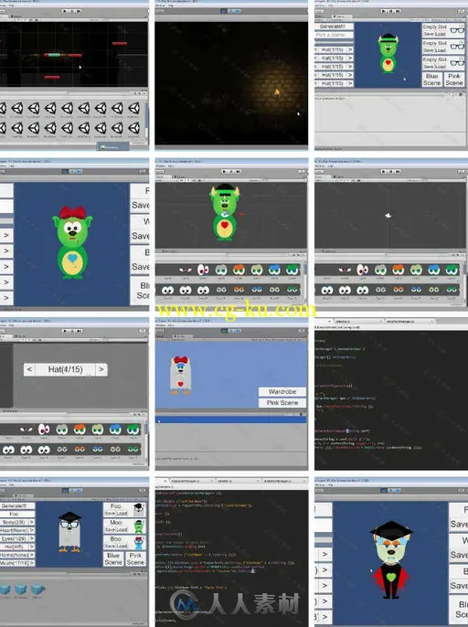 Unity手机游戏自定义角色设计视频教程 Udemy Character Customization for RPGs an...的图片1