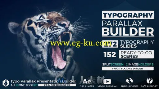 超级视差创意设计展示动画AE模板 Videohive Big Typo Parallax Presentation Build...的图片2