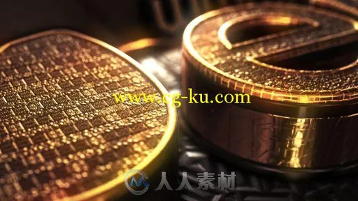 震撼巨幅黄金三维字体特效动画AE模板 Videohive Gold Treasure Logo 15024546的图片2