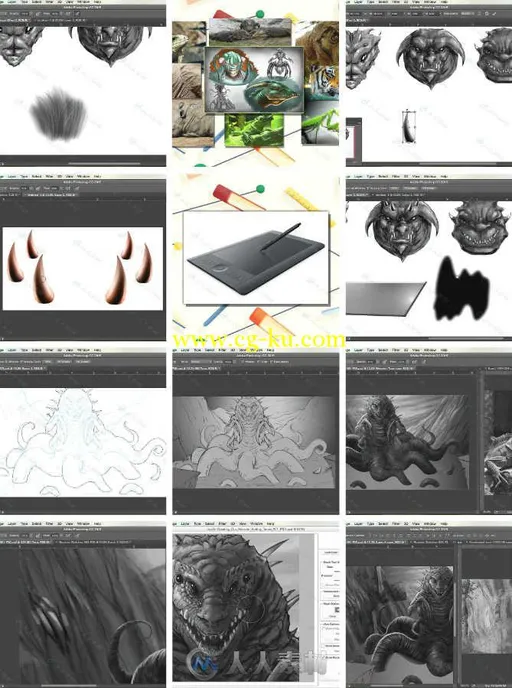 概念怪物数字艺术绘画训练视频教程 Tutsplus How to Create Monster Art in Adobe ...的图片1