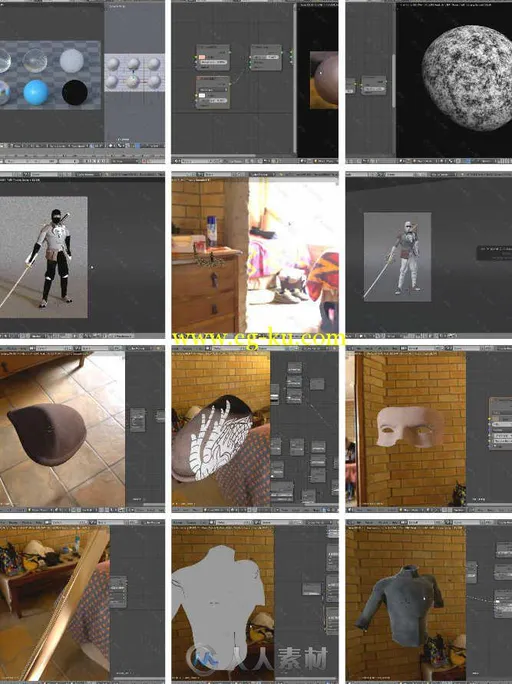 Blender忍者角色材质渲染技术训练视频教程 CG Masters Character Creation Volume ...的图片1