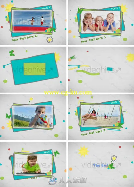 可爱儿童相册动画AE模板 Videohive Baby Photo 4036369的图片1