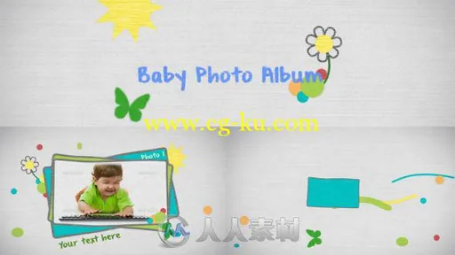 可爱儿童相册动画AE模板 Videohive Baby Photo 4036369的图片2