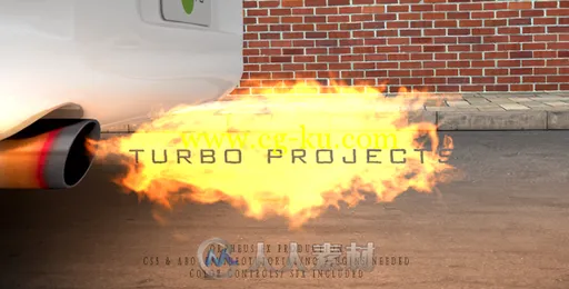 跑车火焰排气筒Logo演绎动画AE模板 Videohive Tuning Intro 8054556的图片1