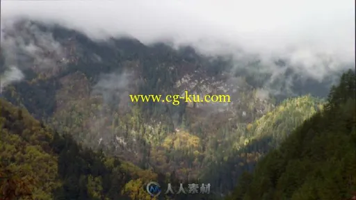 山林雾景(快速)高清实拍视频素材的图片1