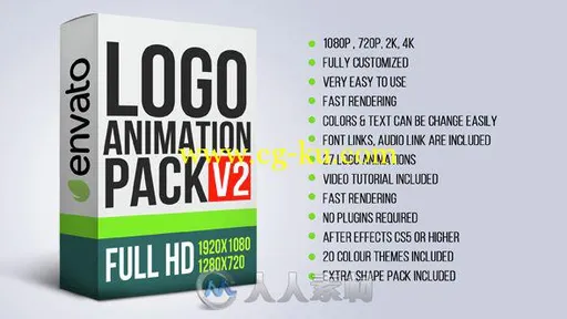 27种变化可制定Logo标志演绎动画AE模板 Videohive Logo Animation Pack V2 14603270的图片1