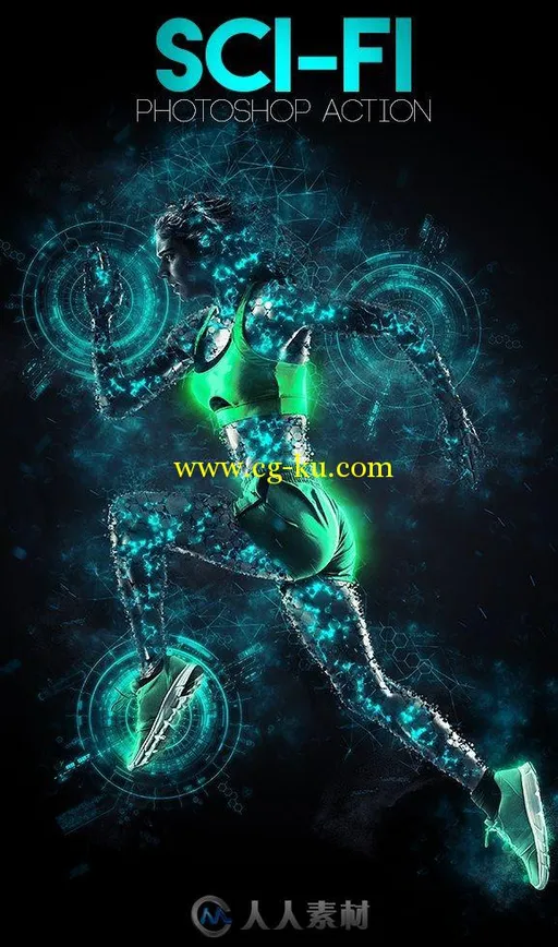 科幻人物刻画图像处理特效PS动作graphicriver-15500126-scifi-photoshop-action的图片1