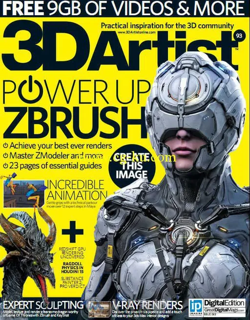 3D艺术家书籍杂志第93期 3D Artist Issue 93 2016的图片1