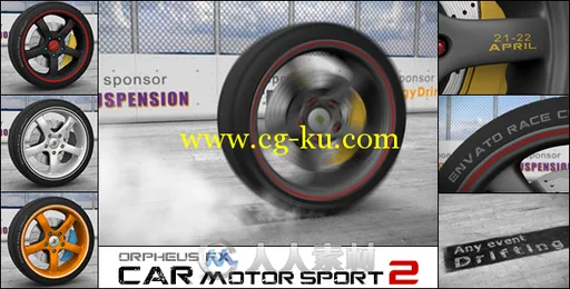 赛车运动轮胎摩擦包装动画AE模板 Videohive Car Motor Sport Opener 2 7476638的图片1