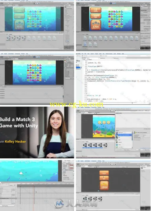 Unity益智游戏开发设计实例制作视频教程 Build a Match 3 Game with Unity的图片1