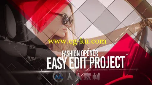 时尚艺术红黑配色包装动画AE模板 Videohive Fashion Opener 14613032的图片2