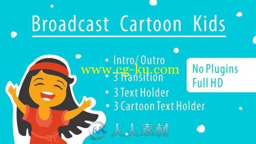 可爱卡通儿童包装动画AE模板 Videohive Broadcast Cartoon Kids 11729426的图片2