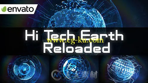 超能地球高科技特效动画AE模板 Videohive Hi Tech Earth Reloaded Element 3D 1149...的图片2