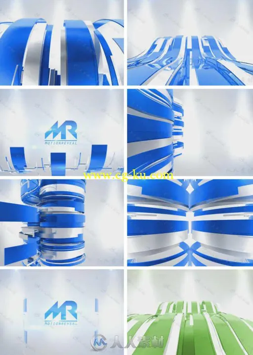 波浪丝带Logo演绎动画AE模板 Videohive Wavy Ribbons Logo Reveal 10471122的图片1