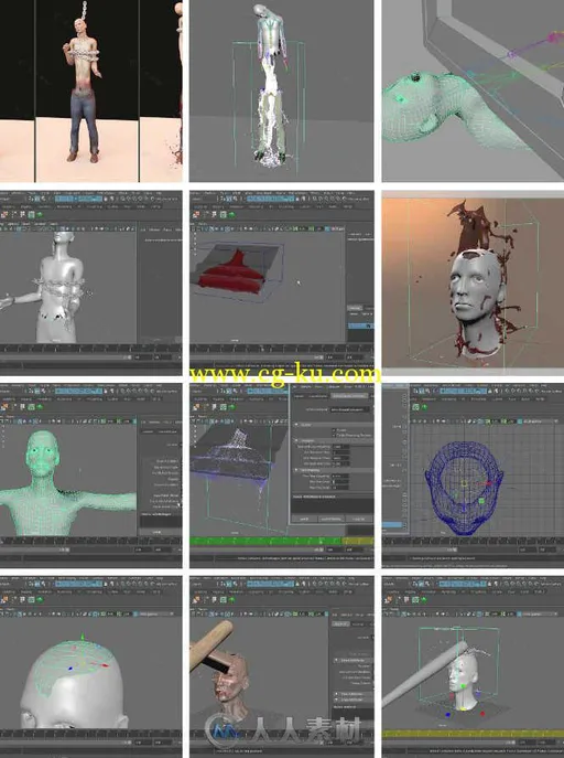 Maya丧尸血肉模糊特效动画实例制作视频教程 Pluralsight Simulating Interactions ...的图片1