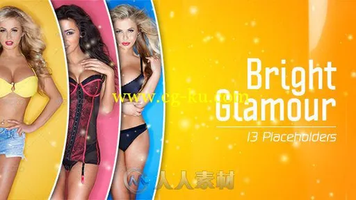 时尚美女多彩设计包装动画AE模板 Videohive Glamour 7225087的图片2