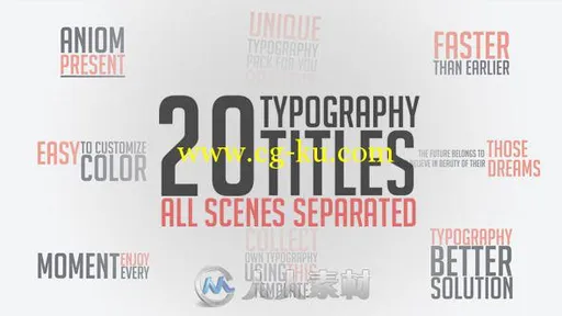 轻松活泼风格标题动画AE模板 Videohive Unique Typography 10002409的图片1