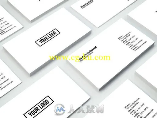 清新干爽小名片PSD模板CM - Clean Minimal Business Card 637915的图片1