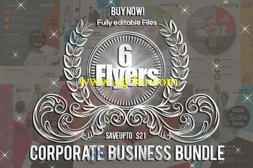 6款企业展示宣传PSD模板CM - 6 Business Corporate Flyer Bundle 625885的图片1