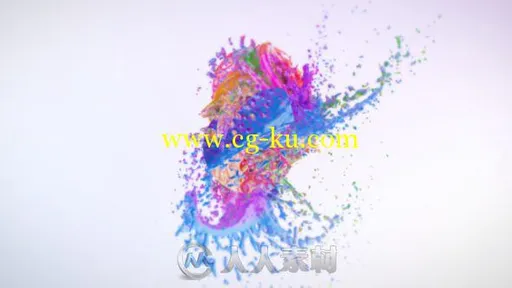 超唯美七彩液体撞击飞溅Logo演绎动画AE模板 Videohide Colorful Splash Logo Revea...的图片1