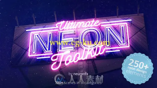 超级霓虹灯特效包装动画AE模板合辑 Videohive Ultimate Neon Toolkit Neon Sign Mo...的图片2