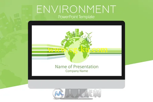 环保风格PPT模板Environment PowerPoint Template的图片1