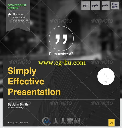 强说服力PPT模板第二版GR.Persuasive.2.Powerpoint.Template.6490533的图片1