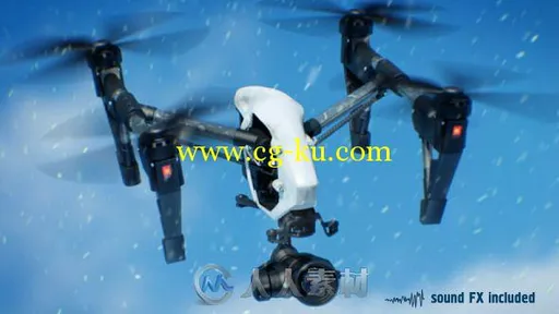 无人机四轴飞行器展示动画AE模板 Videohive Quadcopter 15644685的图片1