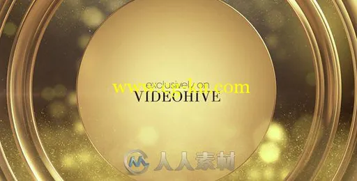 金色粒子时尚多用途包装动画AE模板 Videohive Awards Promo Package 15041665的图片1