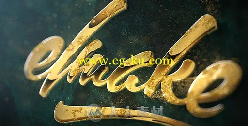 超唯美金色质感Logo演绎动画AE模板 Videohive Epic Golden Logo 15949167的图片1