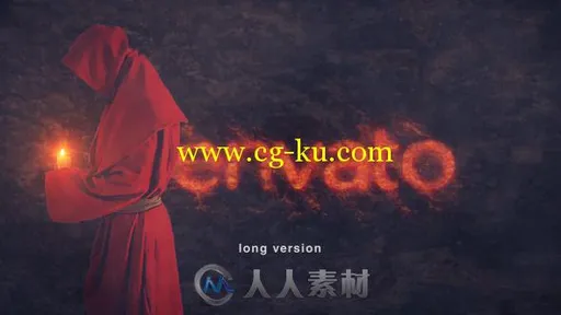 中世纪僧侣神秘风格Logo演绎动画AE模板 Videohive Medieval Monk Logo 11139551的图片1