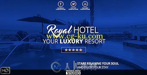 皇家酒店顶级宾馆宣传动画AE模板 Videohive Royal Hotel Presentation 15331101的图片1