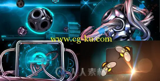 科幻数字科技信息标题图标LOGO演绎AE模板videohive Sci-Fi Hi Tech Micro Electric...的图片1