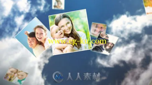 照片散落游荡慢慢回收在收藏包里的相册动画AE模板videohive Airborne Slide Show 1...的图片1