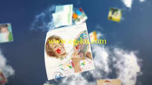 照片散落游荡慢慢回收在收藏包里的相册动画AE模板videohive Airborne Slide Show 1...的图片3