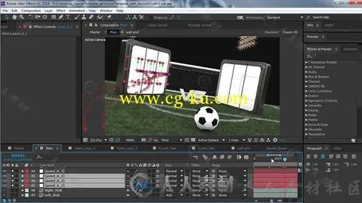 C4D与AE足球体育运动电视包装动画视频教程 CINEVERSITY SPORTS MOTION GRAPHIC TEM...的图片3