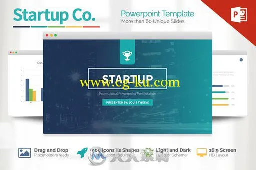 快速使用PPT模板Startup Powerpoint Presentation的图片1