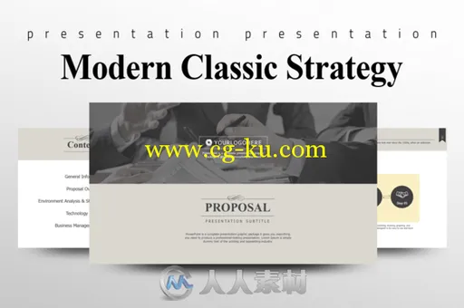 摩登经典PPT模板CM - Modern Classic Strategy 686236的图片1