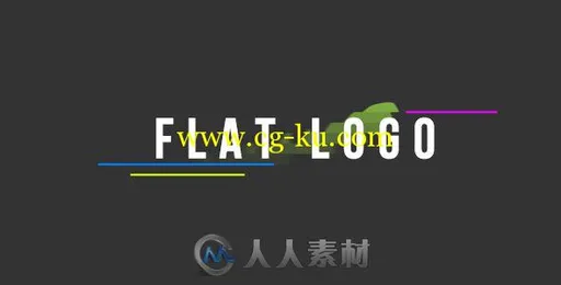 时尚简单扁平动画片头LOGO演绎AE模板Flat Logo的图片1