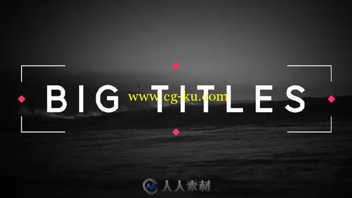 大小时尚简洁实用的文字标题动画AE模板Big Minimal Titles的图片1