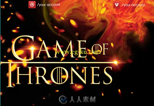 权利的游戏封面海报PSD模板Game-of-Thrones-party的图片1